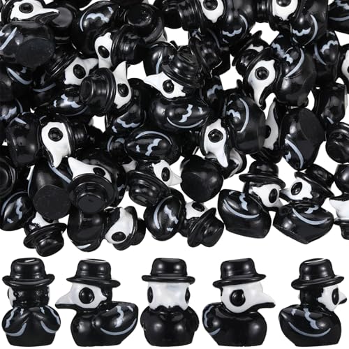 Briwooody 50 Pcs Halloween Mini Plague Doctor Figurine Bulk,Stylish Style - color: Stylish Style