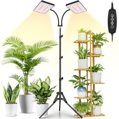 LBW Grow Lights for Indoor Plants, 428 LEDs Full Spectrum Plant Light - size: 2-Head