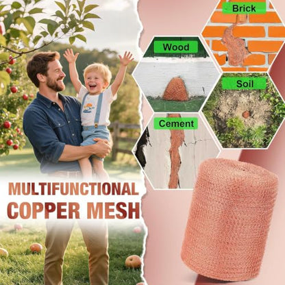 Copper Mesh Roll 5" x 40FT, 100% Pure Copper Wool for Pest Control - size: 5” X 40 Ft
