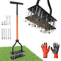 Lawn Aerator Tool, Manual Lawn Aerators with Padded T-Handle