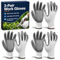 Work Gloves, Nitrile-Coated Grip for Yard Work, Moving & Warehouse, Large