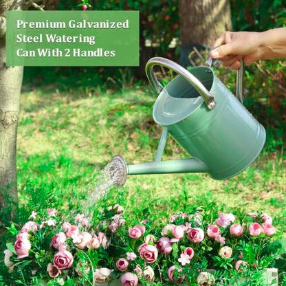 1 Gallon Watering Can for Outdoor&Indoor Plants - color: Cream Green