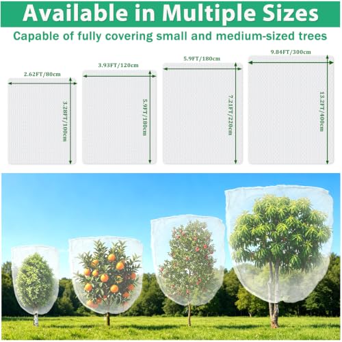 Bird Netting for Garden Protection, 2 Pack 7.21Ft x 5.9Ft Garden Netting - size: 2 Pack 7.21Ft x 5.9Ft