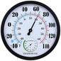 10 Inch Indoor Outdoor Thermometer Hygrometer Combo - color: Black
