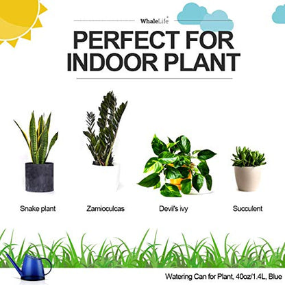 Small Indoor Plant Watering Can Long Spout 1.4L Blue - color: Blue