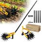 Saker 2-in-1 Rotary Cultivator Hand Tiller with Long Handle