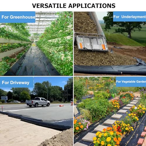 Driveway Fabric,13FTx115FT Weed Barrier Landscape Fabric Heavy Duty - size: 13X115 FT