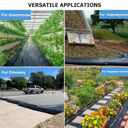 Driveway Fabric,13FTx115FT Weed Barrier Landscape Fabric Heavy Duty - size: 13X115 FT