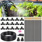 RAINPOINT 50FT Drip Irrigation System, Garden Watering Kit with 15pcs 360°Adjustable Copper Nozzles, Automatic Atomizing Watering Sprinkler System for Greenhouse, Lawn, Raised Beds, Outdoor Plants - size: 50FT