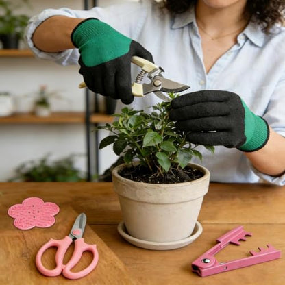 Flower Bouquet Accessories, Flower Scissors Rose Thorn Stripper Tool - color: Pink