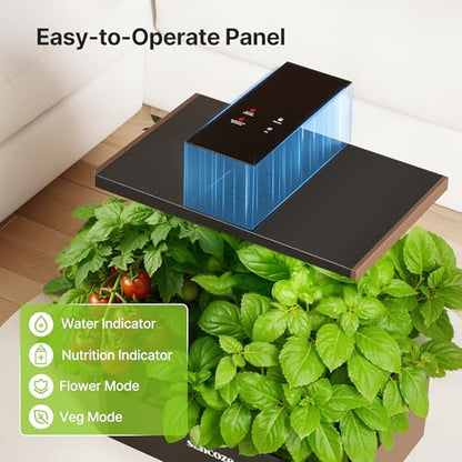 SUNCOZE Hydroponics Growing System, 20 Pods Indoor Herb Garden, Black