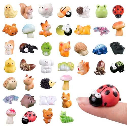 Zerobe Miniature Resin Animal Sets: Tiny Collectible Figurine Bulk Pack (senlin) - color: Senlin