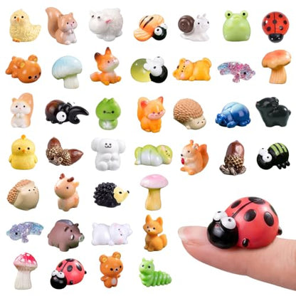 Zerobe Miniature Resin Animal Sets: Tiny Collectible Figurine Bulk Pack (senlin) - color: Senlin