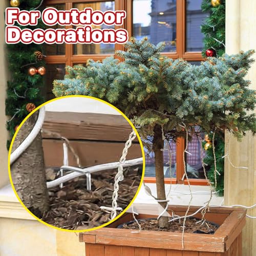 Landscape Staples 4 Inch 50 Pack Galvanized Garden Stakes Anti-Rust Landscape Pins for Weed Barrier Fabric, Artificial Turf and Landscape Fabric - size: 4inch50pcs