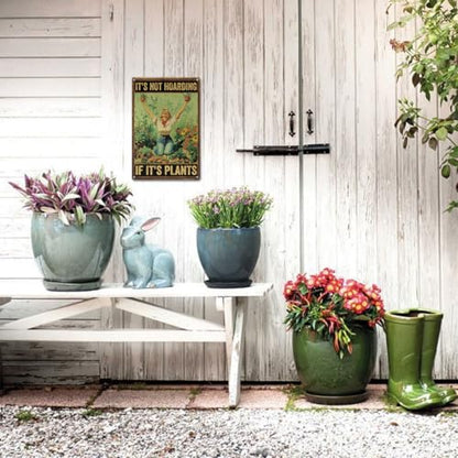 8x12″ Gardening Sign | Funny Garden Decor, Hoarding Plants, 2487 - style: Not Hoarding