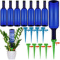 Plant Watering Devices with Self Spikes and Plastic Bottles - size: Blue