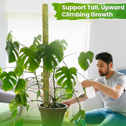 DUSPRO 59" Large Green Mesh Moss Pole Monstera Plant Support, (1pc., 59'') - size: 59" GREEN MESH MOSS POLE