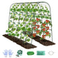Cucumber Trellis, Metal Garden Arch Trellis for Raised Bed, 63 x 48inch U-Shape Garden Trellis for Climbing Plants Outdoor, Vegetables Fruit Plant Support with Netting, Gardening Supplies (Green) - size: 63 x 48 inch
