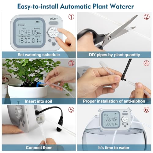Automatic Plant Waterer Replacement Kit for 15 Potted Plants, Accessories Expansion Set for Auto Drip Irrigation Programmable Self Watering Timer Devices - size: Pack of 4