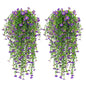 RECUTMS Artificial Hanging Flowers for Outdoors 4Pc Silk Daisy Plant Purple - color: Purple
