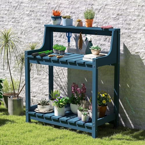 Potting Table–Storage,Workstation - color: Dark Blue