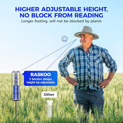Upgraded Rain Gauge Outdoor, Really Freeze Proof, Easy Reading