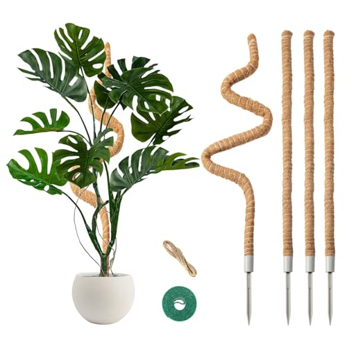 4 Pack Moss Pole 50 Inch Monstera Plant Sticks Support Tall Long Stakes - color: 50 Inch (4 Pack）