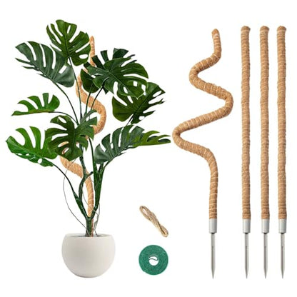 4 Pack Moss Pole 50 Inch Monstera Plant Sticks Support Tall Long Stakes - color: 50 Inch (4 Pack）