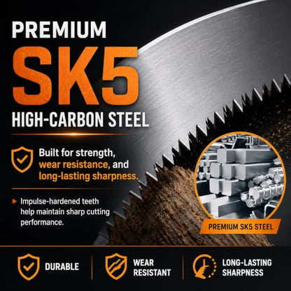 390mm SK5 Pole Saw Blade Compatible with Silky Hayauchi & Notch Sentei