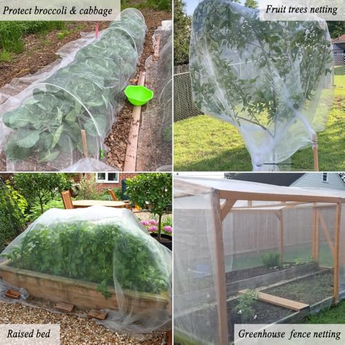 6.5X50 FT Garden Netting Pest Barrier, Ultra Fine Mesh - size: 6.5x50 FT