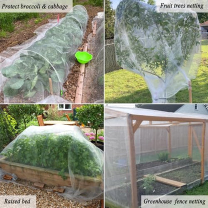 6.5X50 FT Garden Netting Pest Barrier, Ultra Fine Mesh - size: 6.5x50 FT