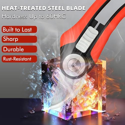 LIVINGO Bypass Pruning Shears Garden Clippers with Curved Blade