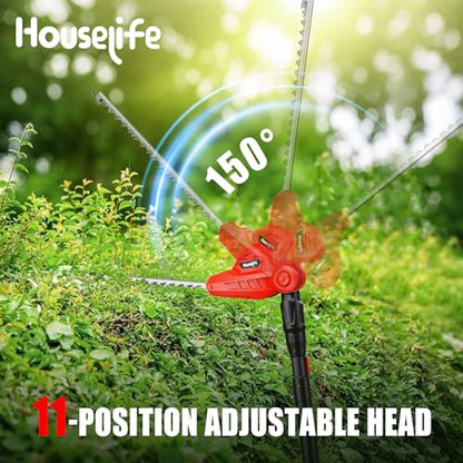 Cordless Pole Hedge Trimmer Compatible with Milwaukee M18 Battery,Tool Only