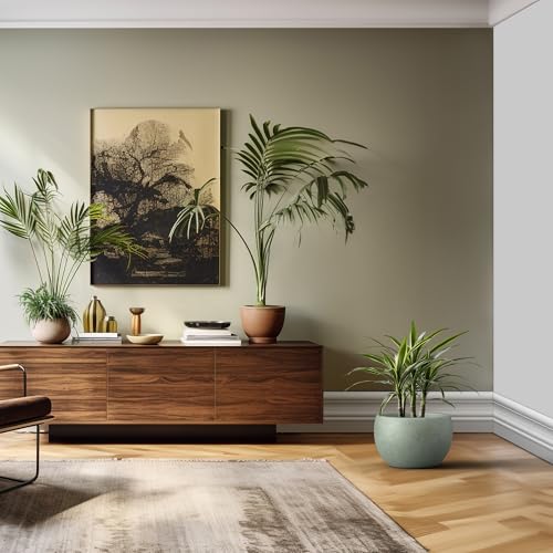 Kante Accent Round Bowl Mint Green Concrete Planter 15.7" Dia, Outdoor - color: Mint Green, size: 15.7" d