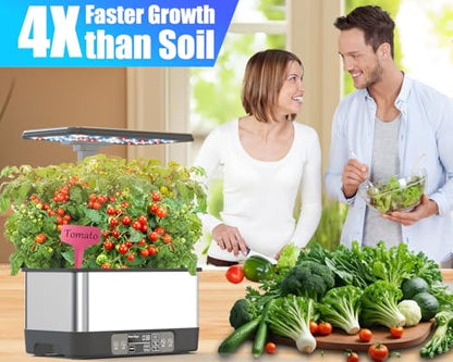Hydroponics Growing System,Smart Indoor Herb Garden with Grow Light,8 Pods