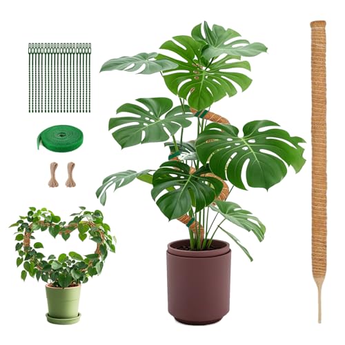 1 Pack 47.24 Inch Bendable Moss Pole for Monstera - size: 1 Pack- 120cm