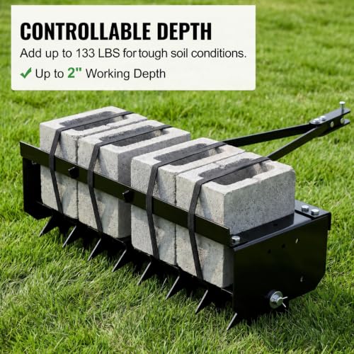 8 Pin Lawn Aerator, 32" Tow Behind Spike Aerators