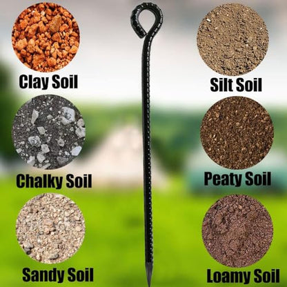 16 Inch Rebar Stakes,Metal Stake Ground,Ground Anchor,Heavy DutyTent Stakes,Baking Paint Metal Stakes,Tent Stakes,Ground Stakes ，0.5 Inch Diamete (6 Pack) ， Outdoor Travel - color: 16inch-6pack