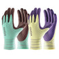 COOLJOB 2 Pairs Modal Gardening Gloves for Women, Rubber Coated, Medium - size: Medium (Pack of 2)
