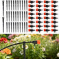 32Sets Irrigation Dripper Kit-Adjustable Water Drip Emitter & Support Stake