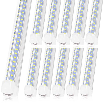 AQIQUUT Led Shop Lights 4FT 50W 6500K 7000LM Clear White,Shop Light 4FT 110V Linkable Integrated V-Shape for Shop Garage,Warehouse,Workbench and Workshop Commercial Bay Lighting(10-Pack) - size: 4FT 6500K 10-Pack
