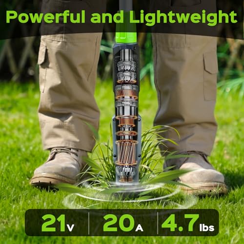 Weed Puller Tool, 21V Powerful Garden Tools Electric Weeding Tool - color: Green