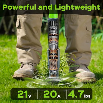 Weed Puller Tool, 21V Powerful Garden Tools Electric Weeding Tool - color: Green