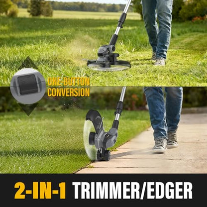 Cordless Weed Wacker Compatible with Dewalt 20V MAX Batteries(Tool Only) - color: Black