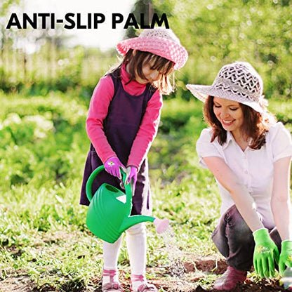 Vgo... 1-Pair Age 5-7 Kids Gardening Gloves, Children Yard Work Gloves, Soft Safety Rubber Gloves (XXS, Purple, KID-RB6013) - color: 1 Pair - Purple, size: XXS Age 5-7 (Pack of 1)