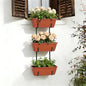 OYEAL Railing Planter Box Window Boxes Planters with Adjustable Brackets - color: Rustic Red
