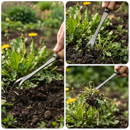 Onion Hand Hoe for Weeding, Stainless Steel Hoe Garden Tool Short Handle