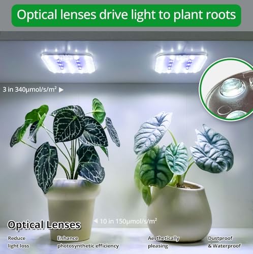 Under Shelf Grow Light, Auto Timer, Dimmable, Bluish White, 1-Pack - color: Bluish White