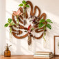 Leaf-Shaped Plant Hanging Propagation Stations with 6 Glass Vases & 1 Spare