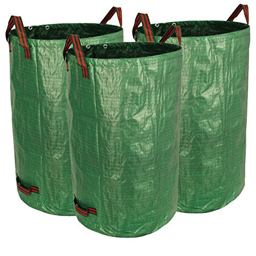 Gardzen 3 Pack 32 Gallon Garden Waste Bags Reusable Heavy Duty - size: 1 Count (Pack of 3)
